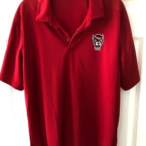 Adidas NC State Wolfpack Athletic Polo  Shirt Size Large Like New